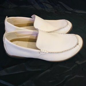Perry Ellis America Whip Loafers White Leather